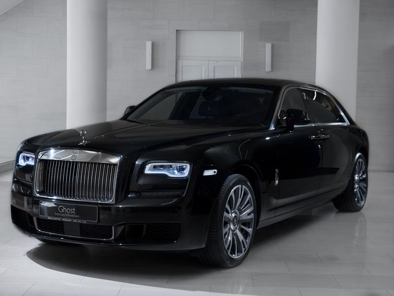 Rolls-Royce Ghost EWB 2018  Diamond Black      Seashell  Black     -          Rolls-Royce Motor Cars Moscow